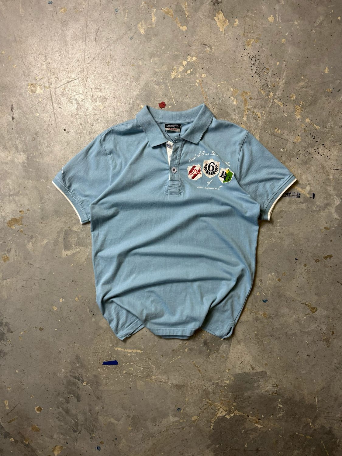 Koszulka Kappa University Badges Polo Light-Blue M