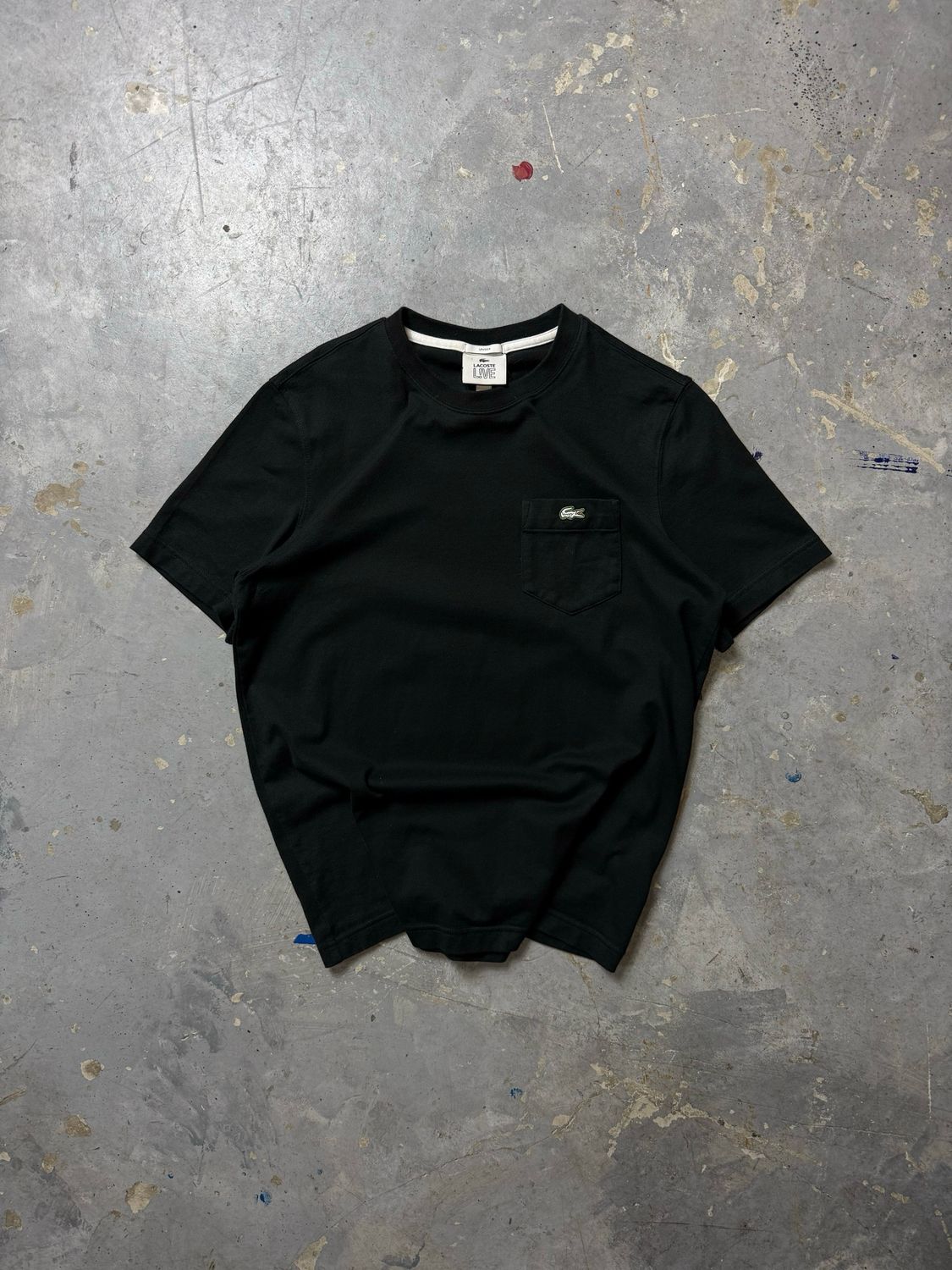 Koszulka Lacoste Wh/Croc Pocket Tee Black M
