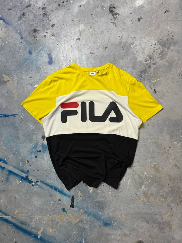 Koszulka Fila Tripanel Logo Tee Black L