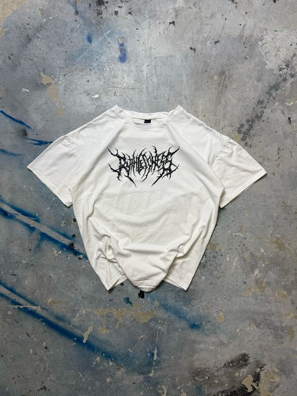 Koszulka Romwe Opium Font Tee White M