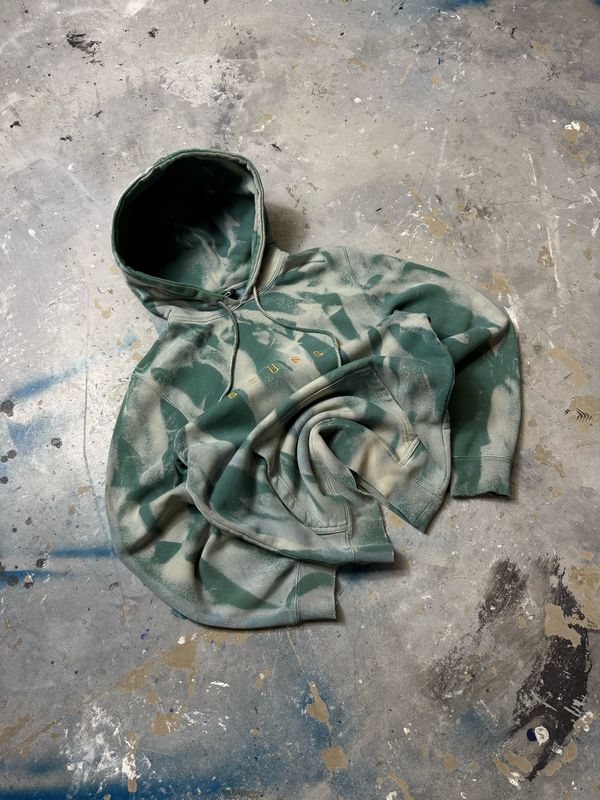Bluza Stussy Gol/Logo Hoodie Tiedye Green S
