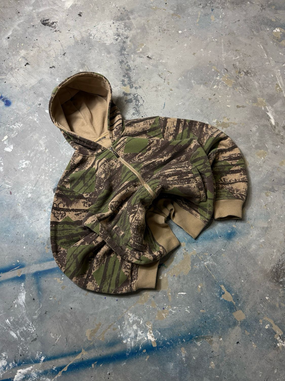 Bluza Gr/Boxes Camo Hoodie Beige-Brown M