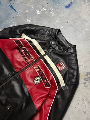 Kurtka Moto GP Black Tiger Leather Jacket Black M