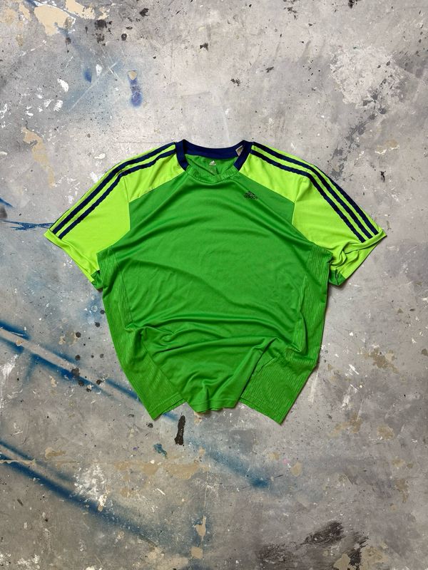 Koszulka Adidas Na/Stripes Sport Tee Green M