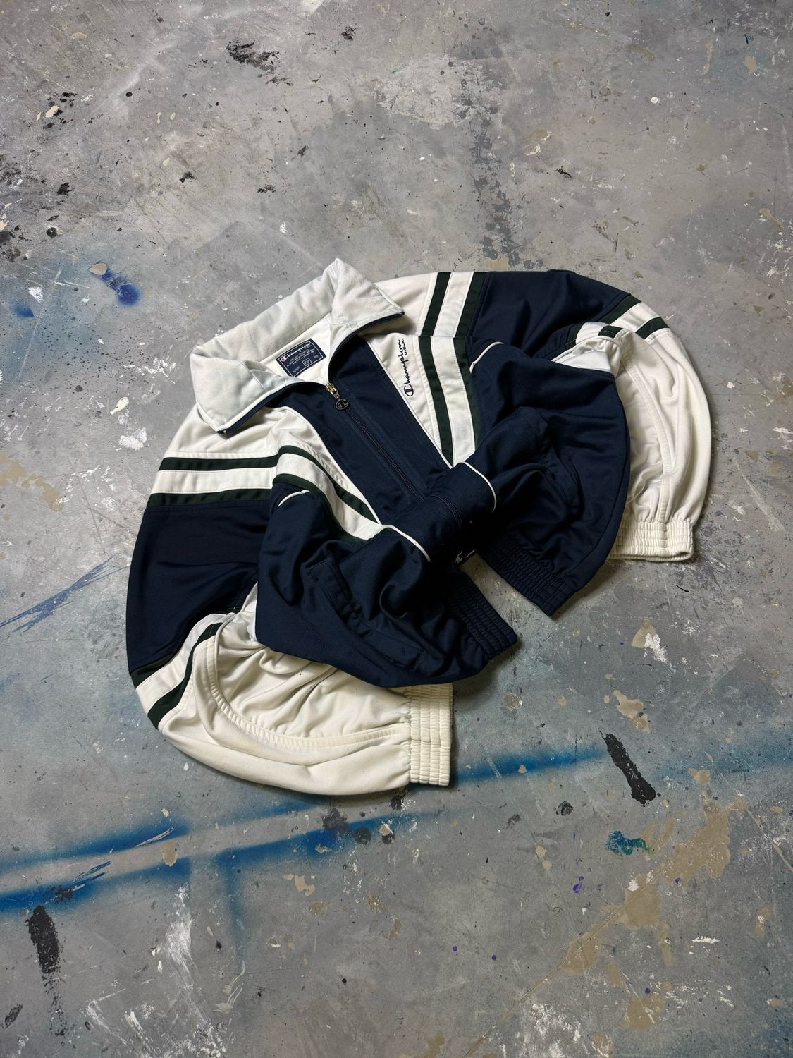 Bluza Champion Wh/Sleeves Tracksuit Navy M