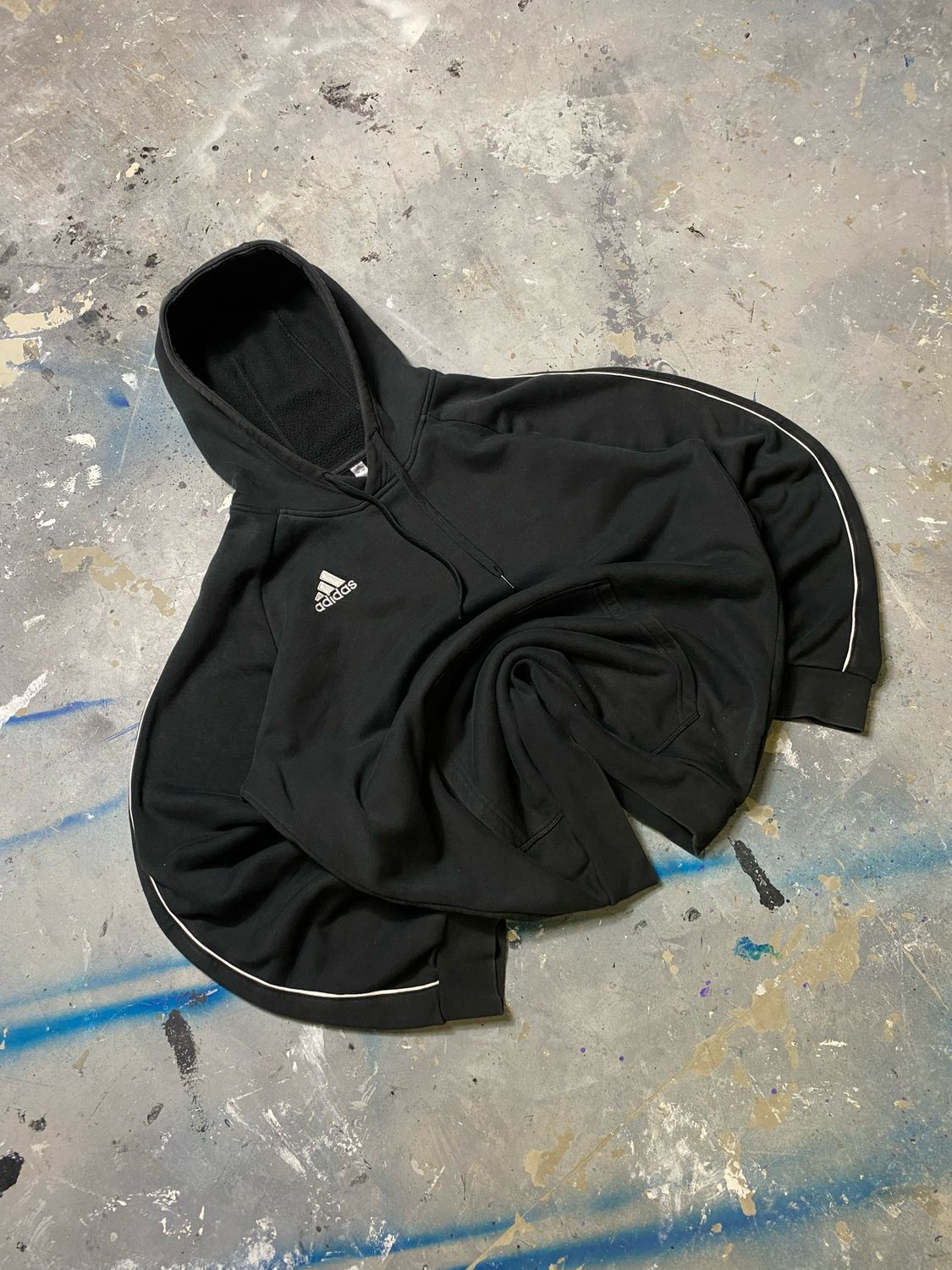 Bluza Adidas Wh/Stripe Logo Hoodie Black L