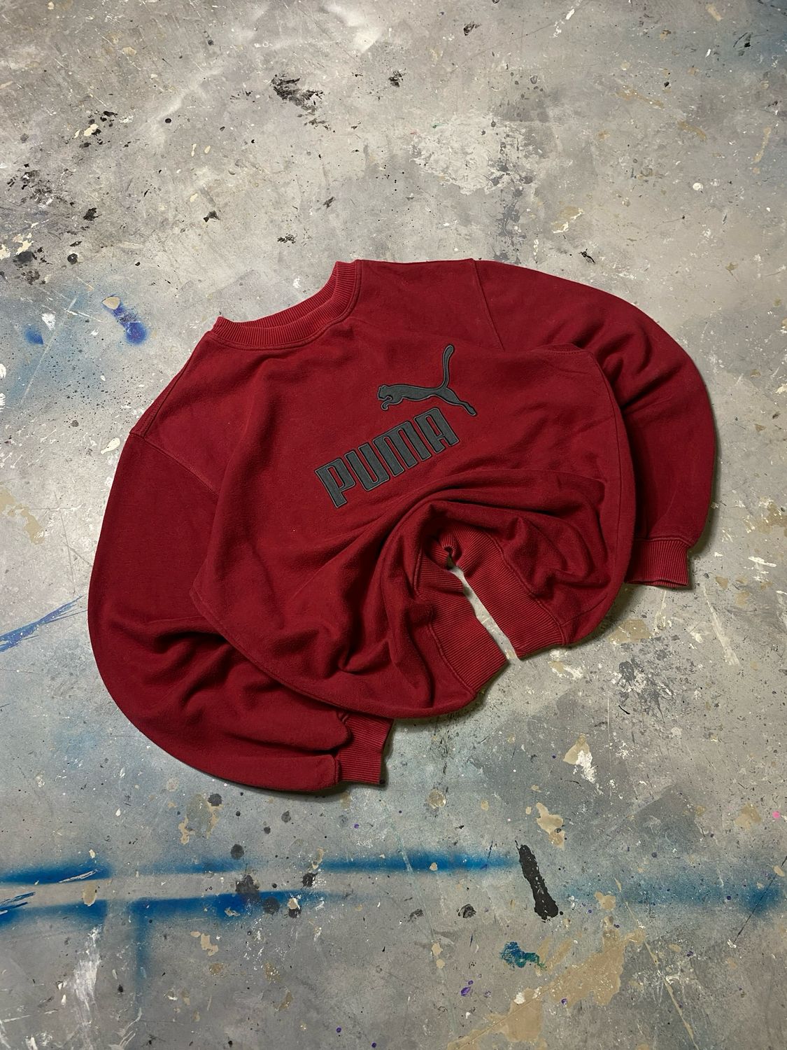 Bluza Puma Bla/Logo Crewneck Burgund M