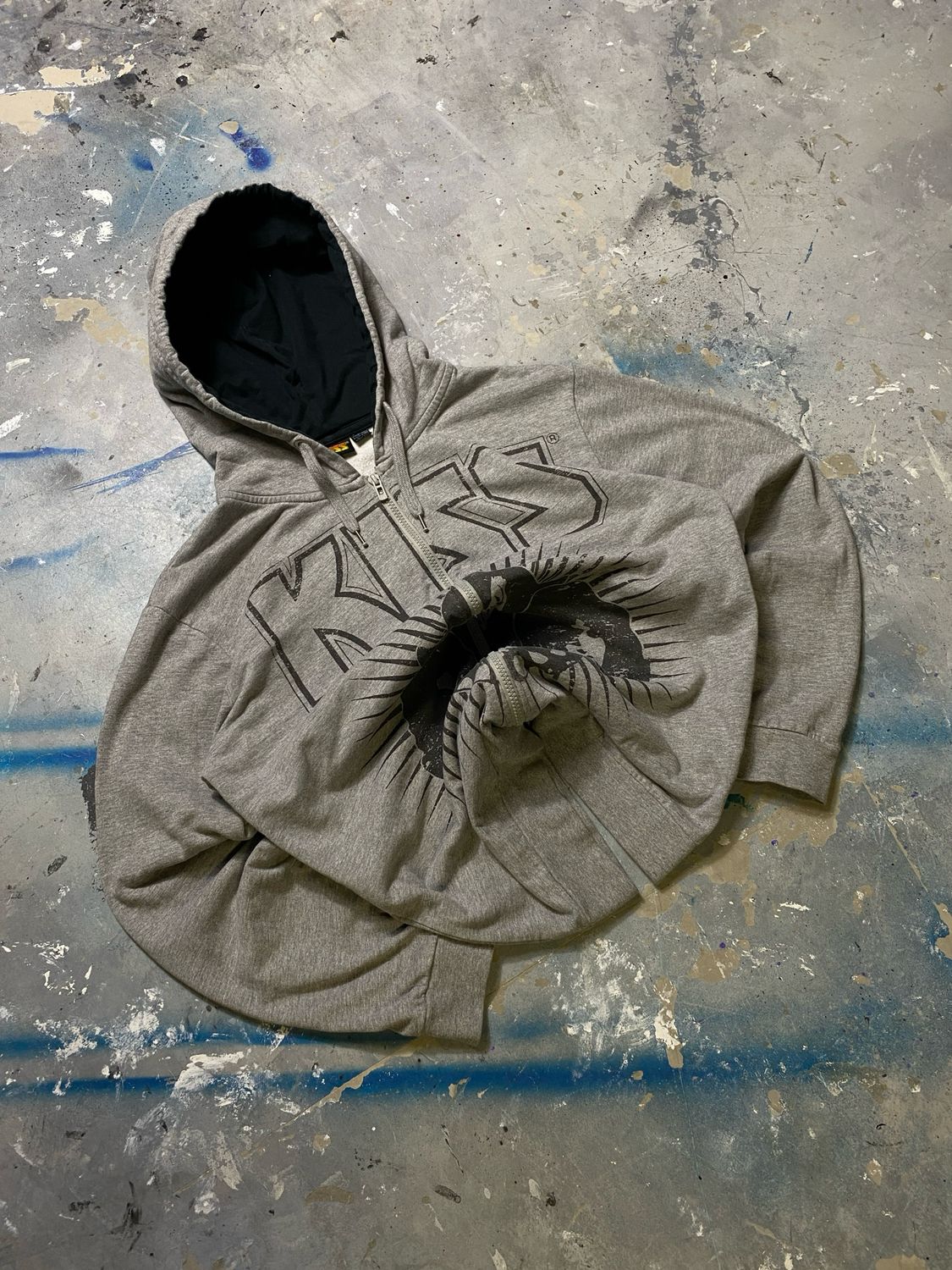 Bluza Kiss Band Sun Zip Hoodie Gray M