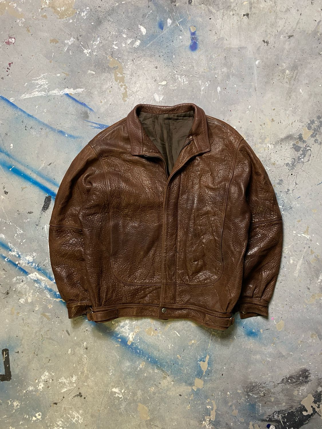 Kurtka Croc Leather Jacket Brown M