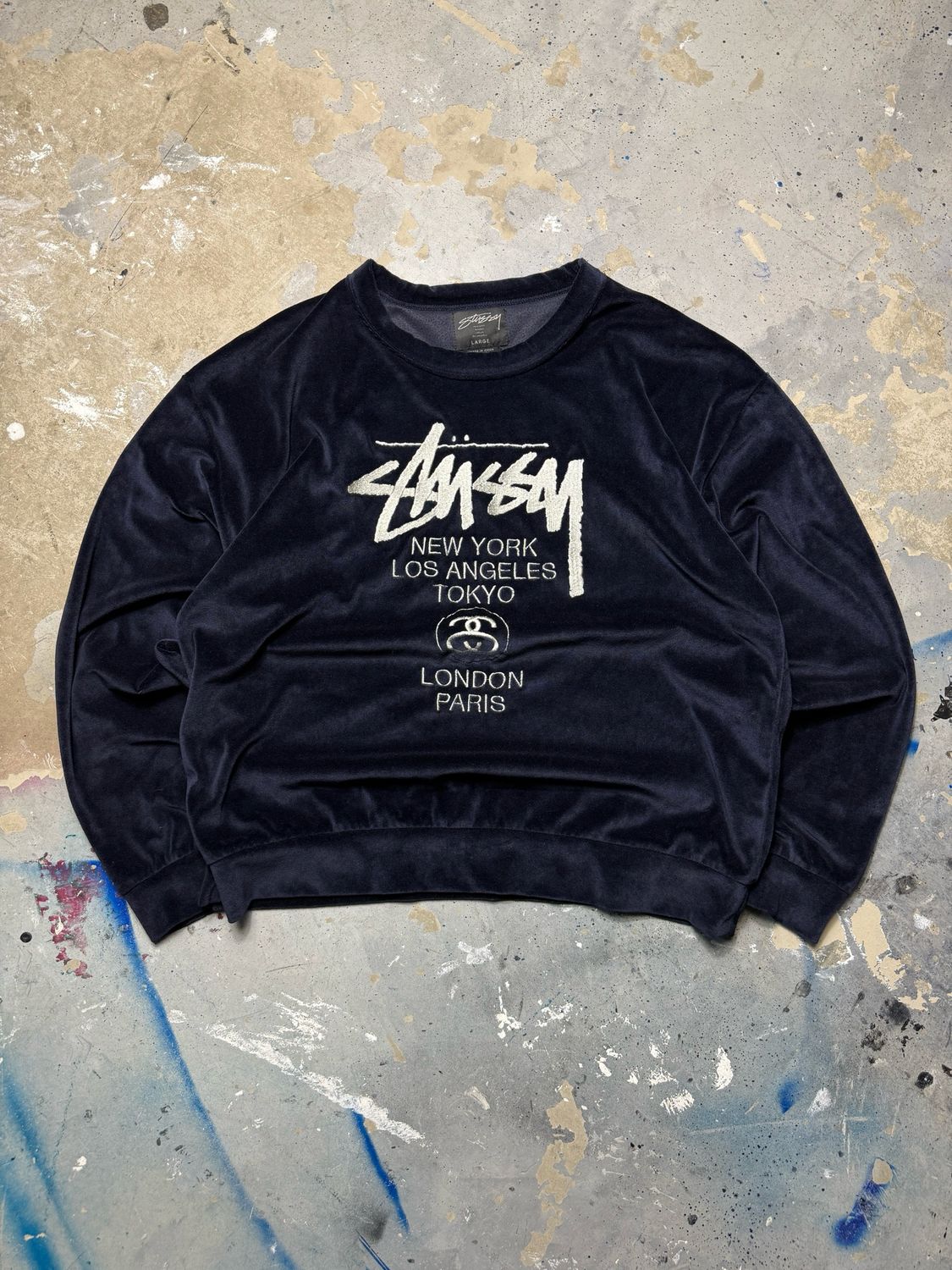 Bluza Stussy Velour Rare Sewn S/M