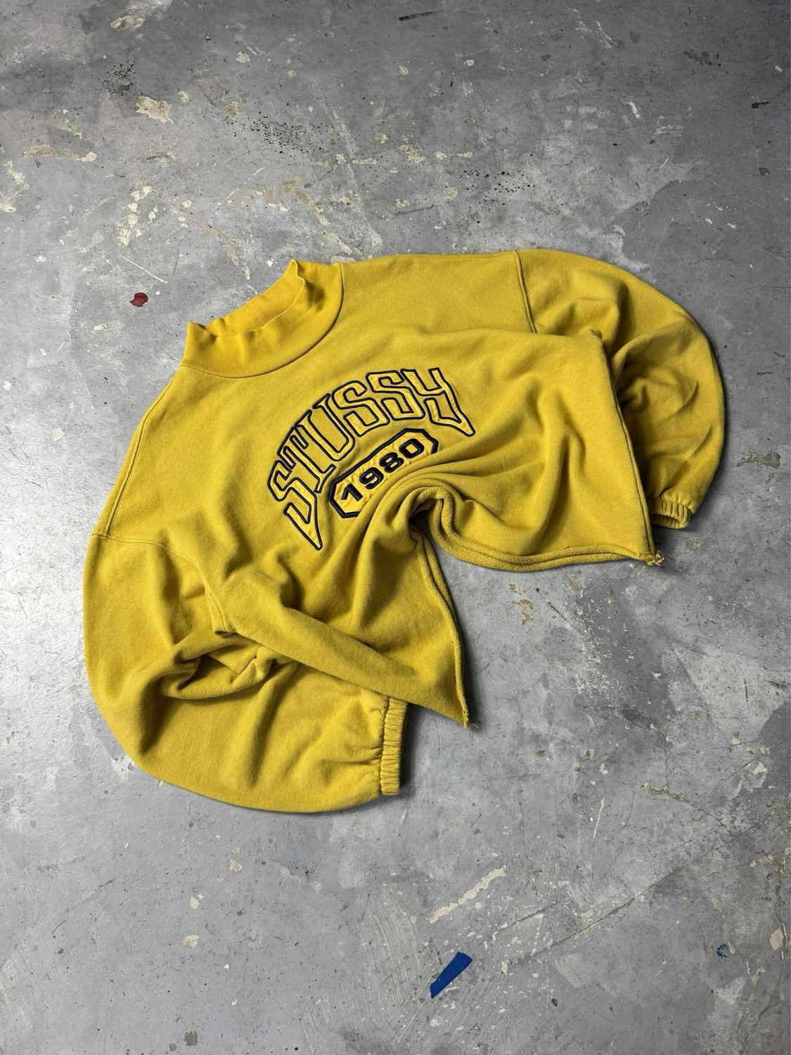 Bluza Stussy Yellow Logo Cropped M