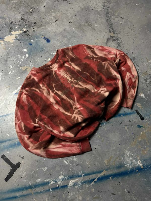 Bluza Salomon Logo Crewneck Tiedye Red L