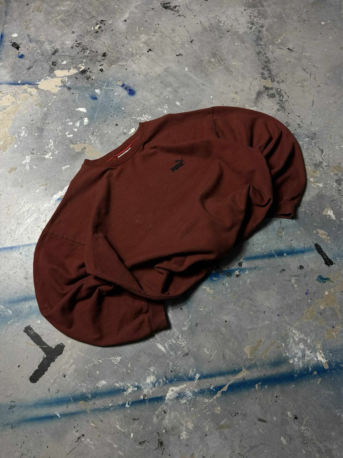 Bluza Puma Logo Crewneck Burgund XL