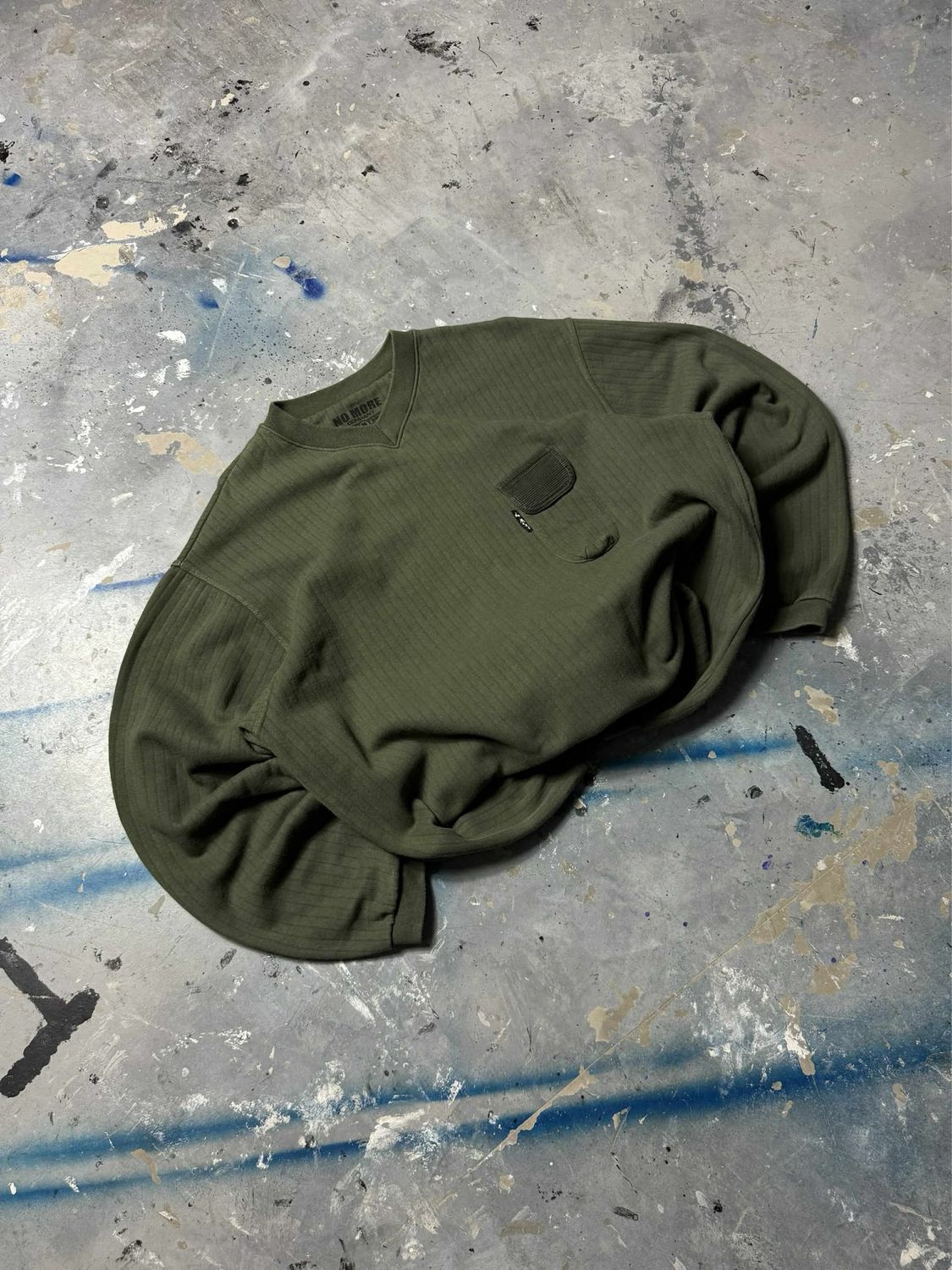 Bluza No More Company Pocket Crewneck Olive L