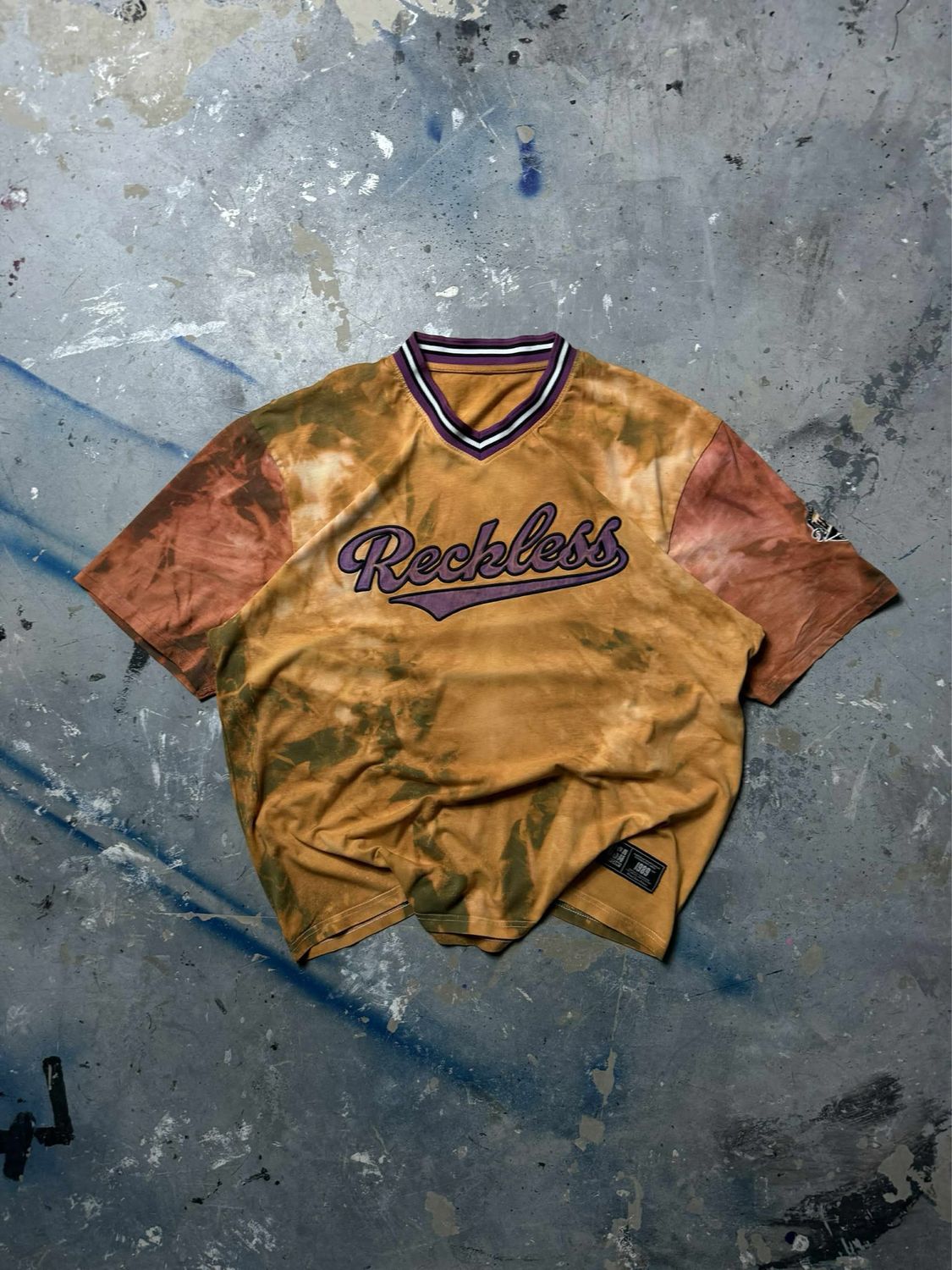 Koszulka Reckless Hoop Camp Tee Tiedye Orange XL