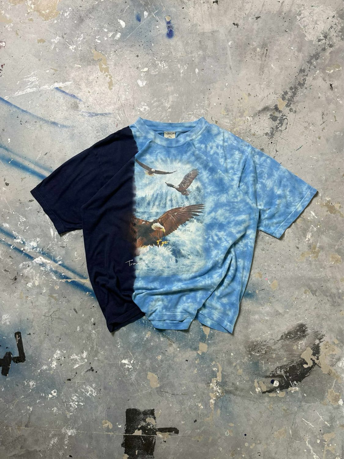 Koszulka Visions Travers Eagles Tee Tiedye Blue L