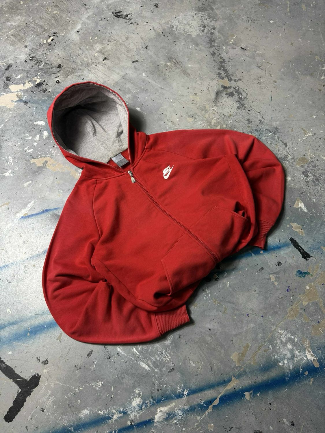 Bluza Nike Back Print Zip Hoodie Red M