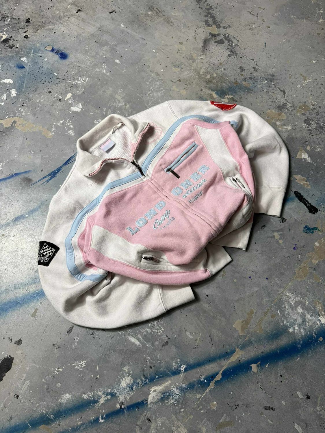 Bluza Londoner Competition Zipper White/Pink S