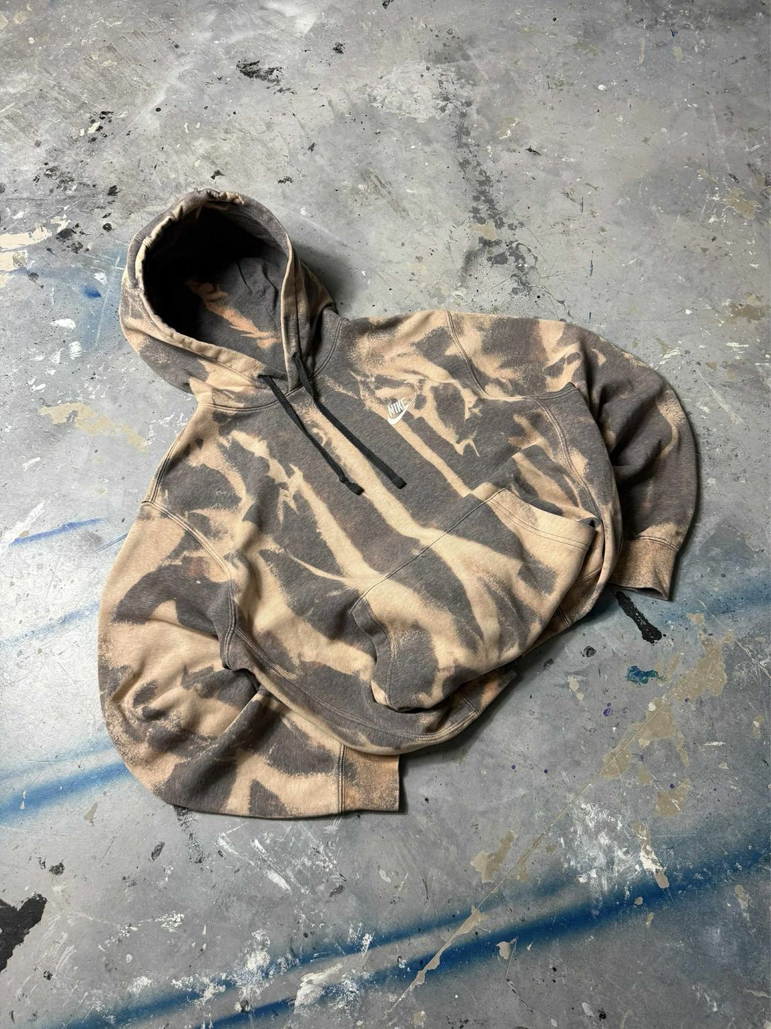 Bluza Nike Basic Hoodie Tiedye Gray S