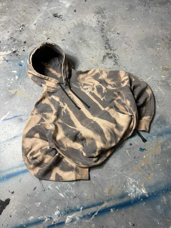 Bluza Nike Basic Hoodie Tiedye Gray S