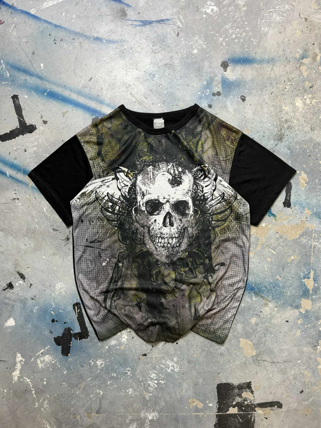Koszulka Affliction Skull Tee Print/Black M