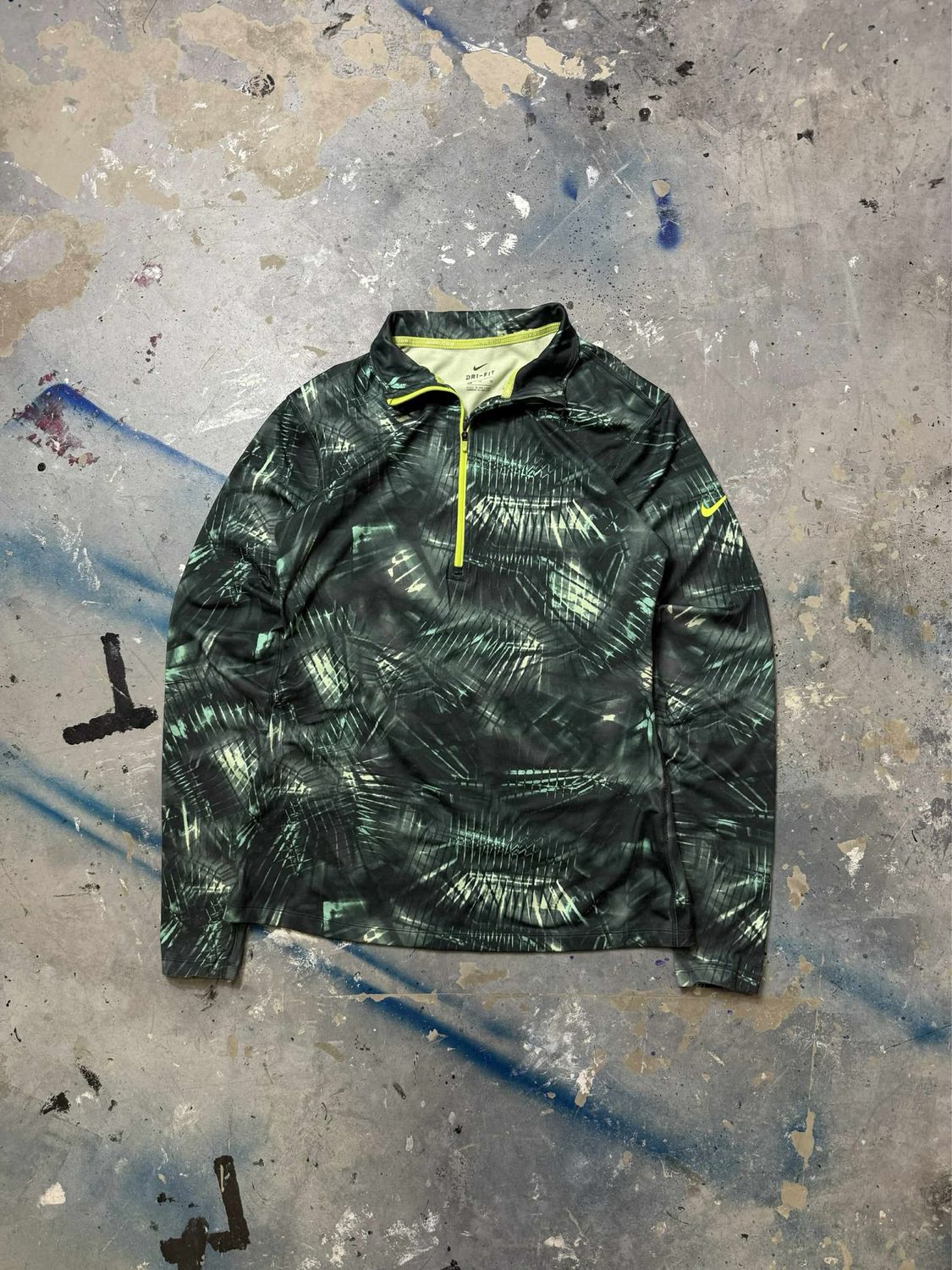Bluza Nike Mirrored Bars Sport Quarter Zip Green S