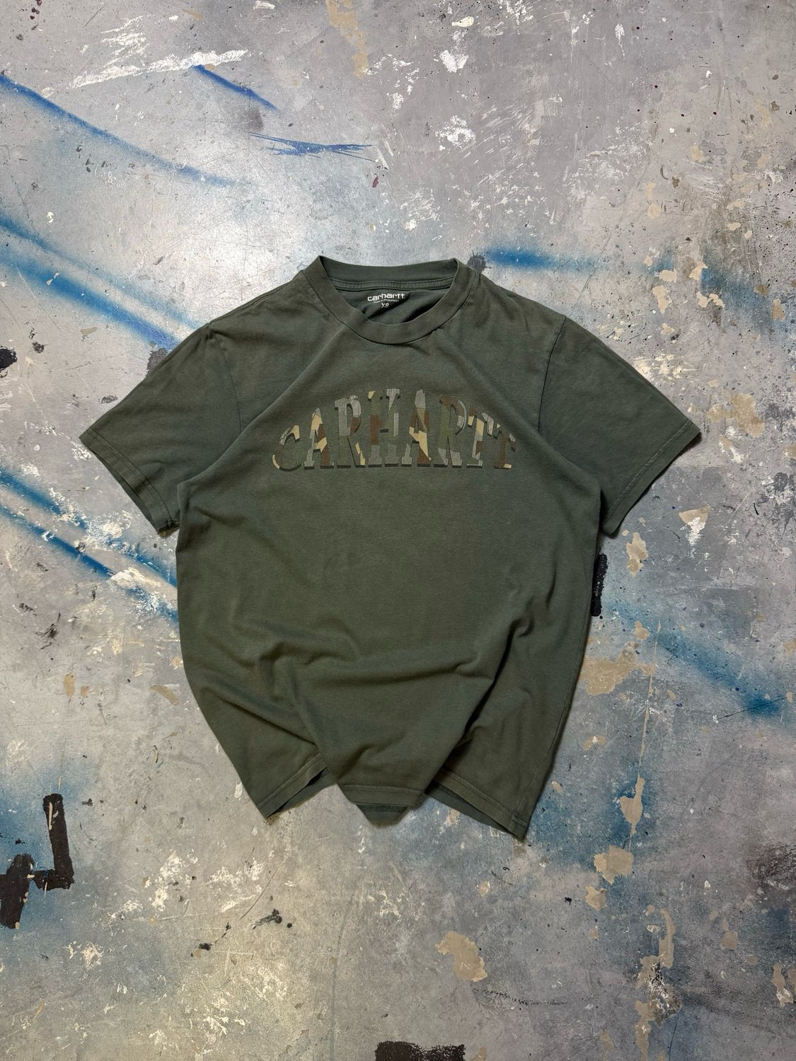 Koszulka Carhartt Camo Logo Tee Forest-Green S