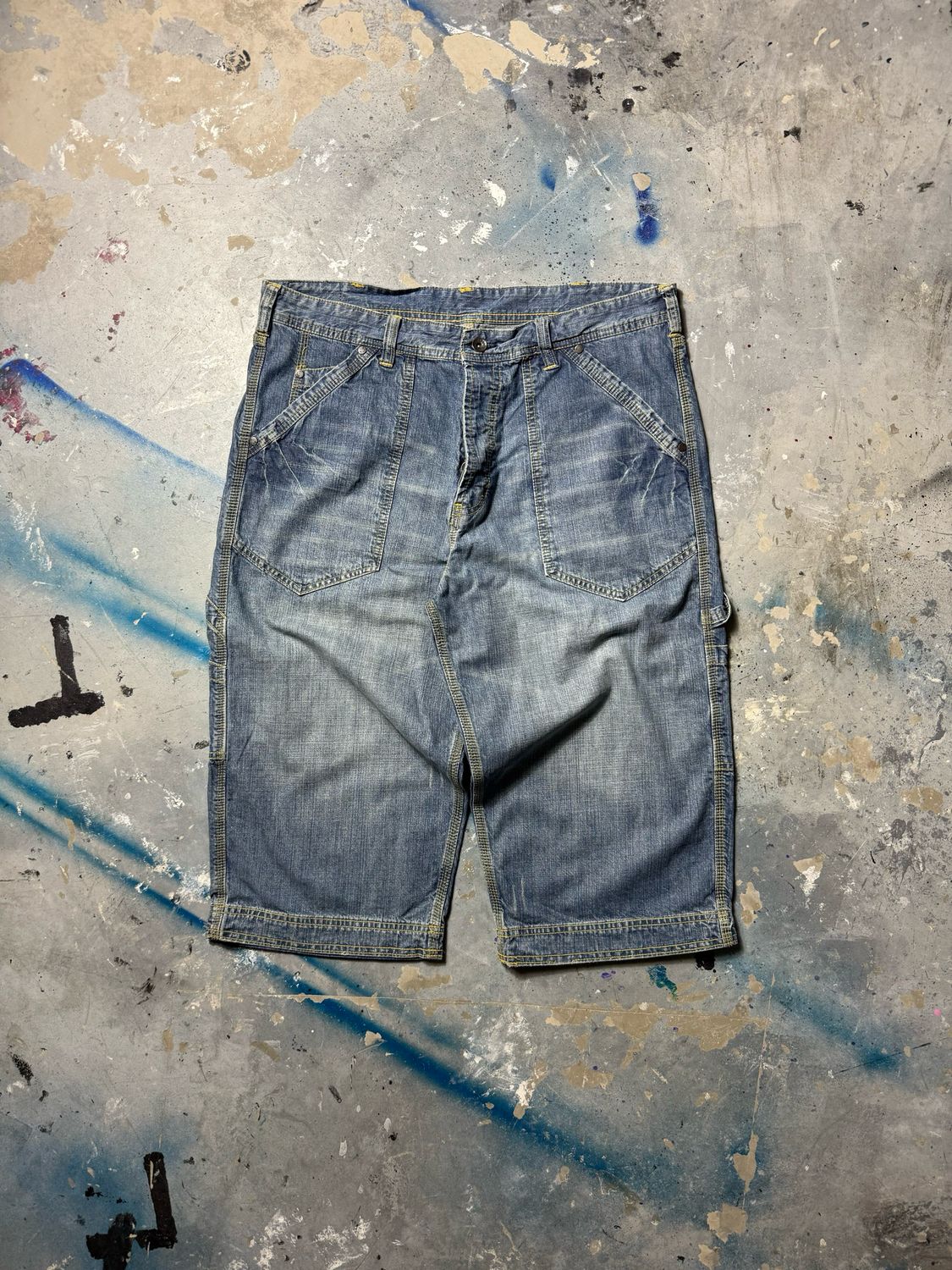 Spodnie RAP D.73 Skate Jeans Shorts Blue