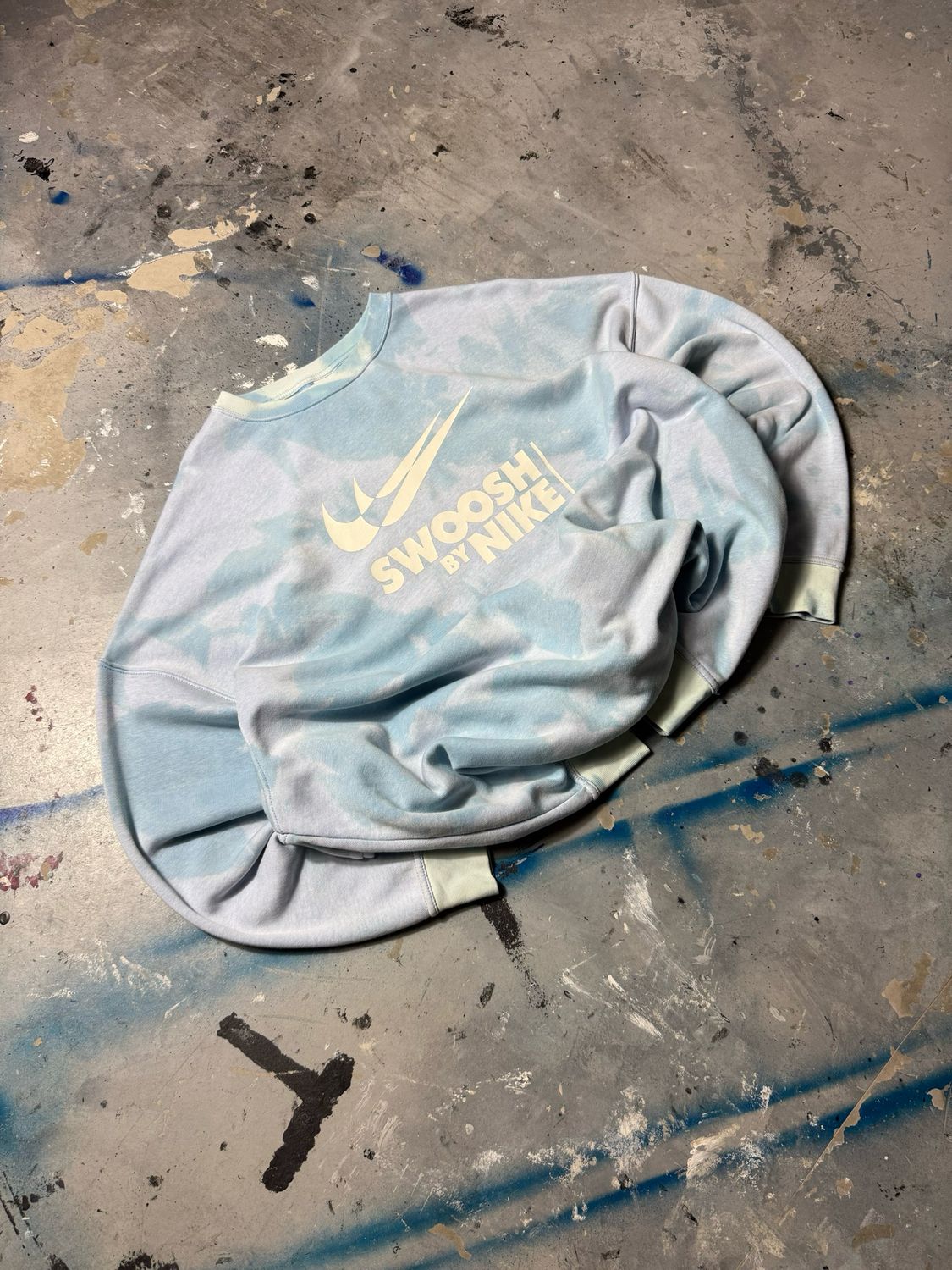Bluza Nike Swoosh by Crewneck Tiedye Blue XXL
