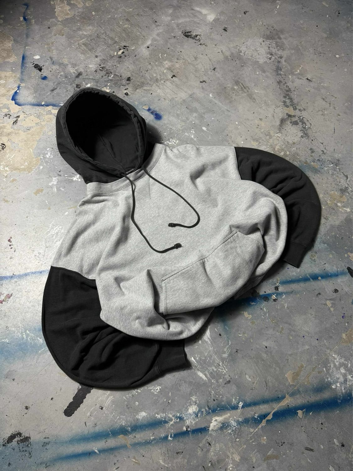 Bluza Brandy Melville Basic Bl/Sleeves Hoodie Gray XL