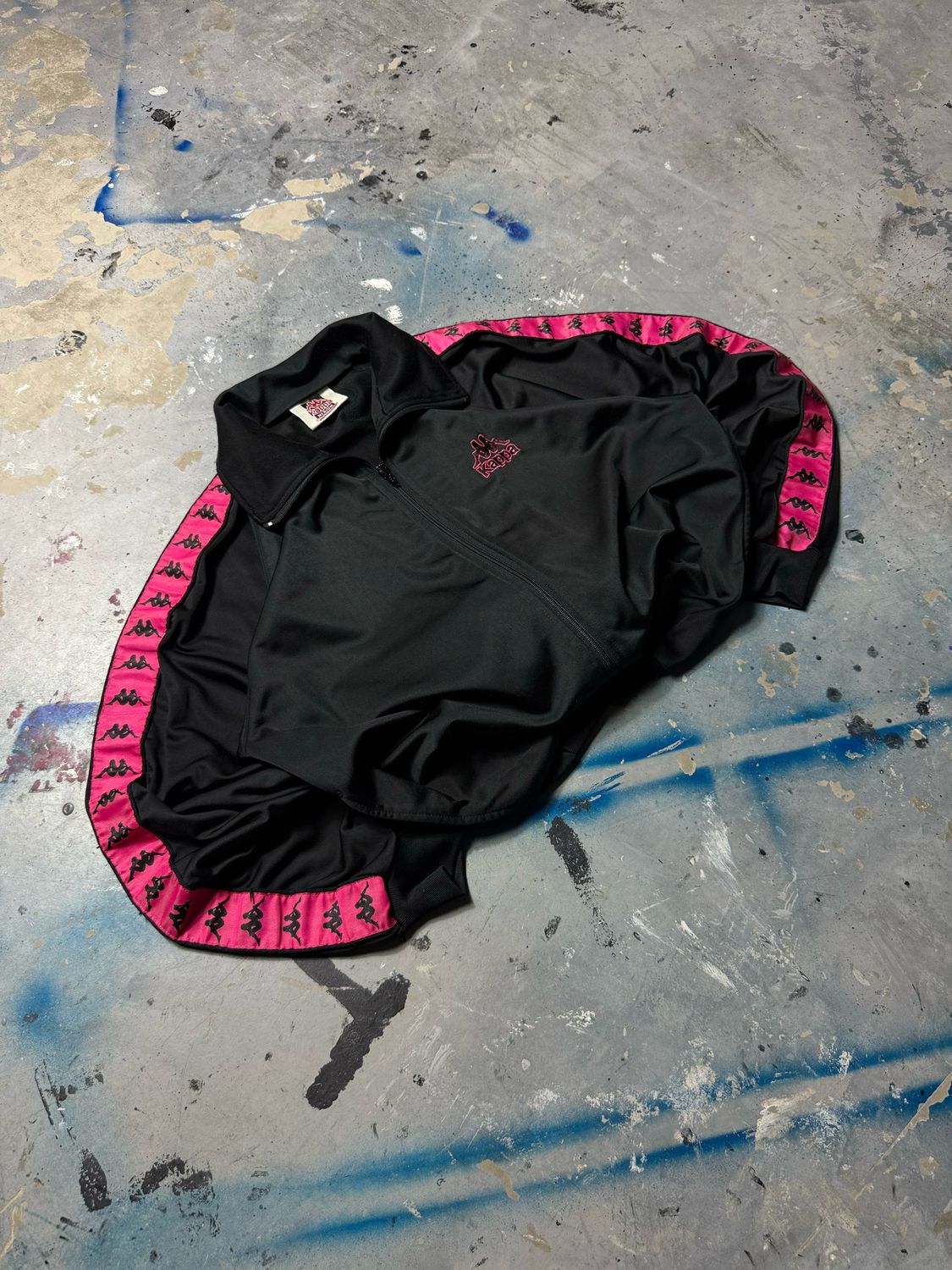 Bluza Kappa Pin/Stripes Tracksuit Black M