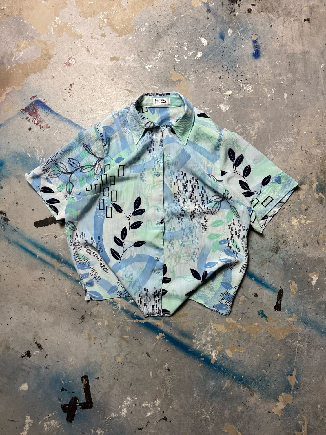 Koszula Bernhimode Hawaii Shirt Cyan/Turquoise L