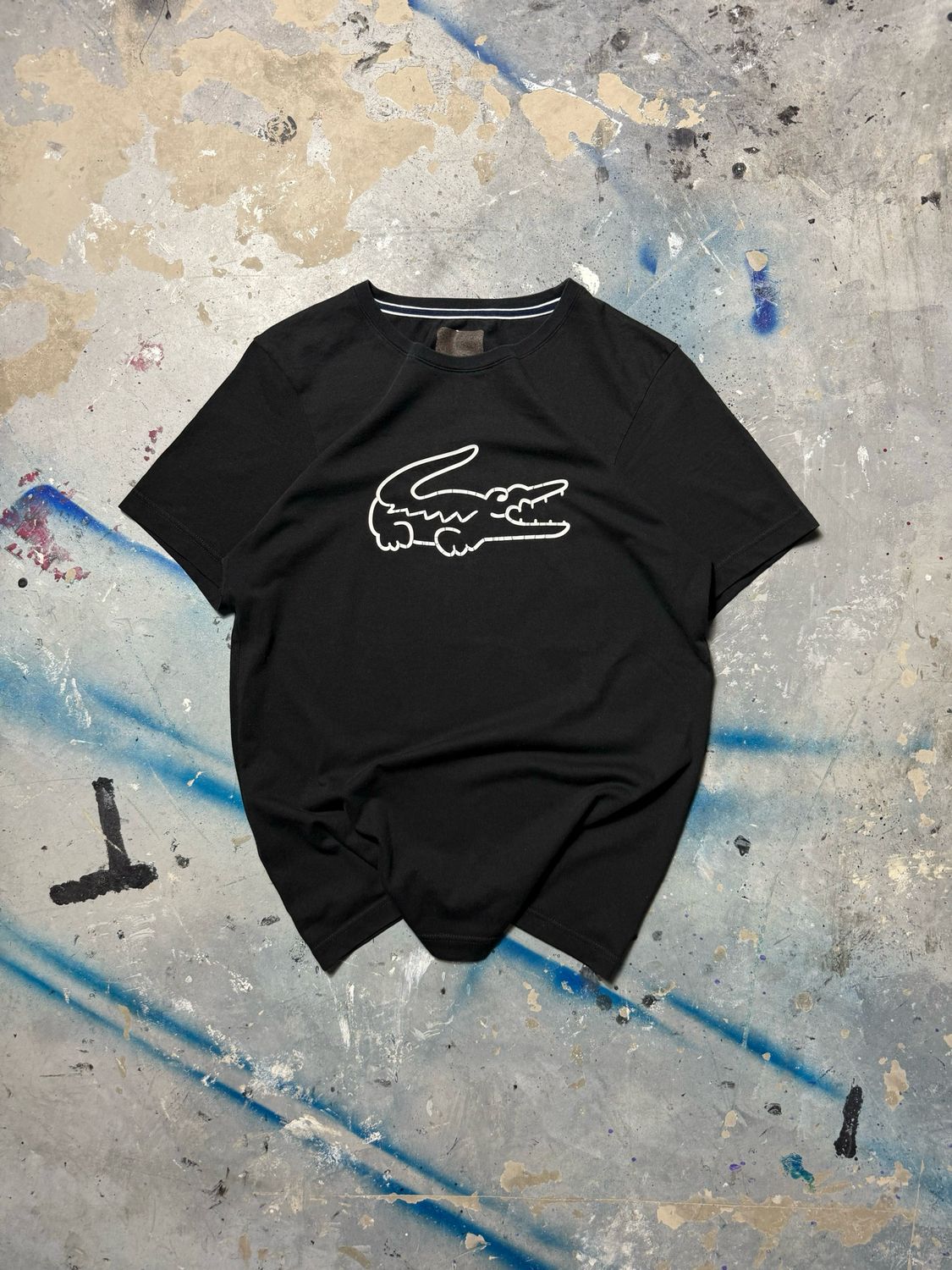 Koszulka Lacoste Big Wh/Croc Tee Black M
