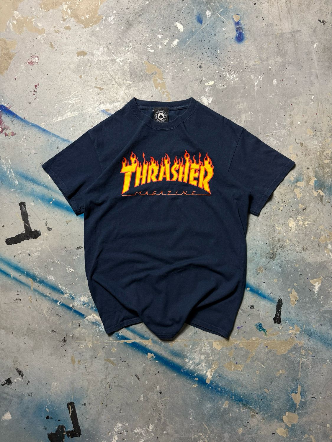 Koszulka Thrasher Flame Tee Navy S