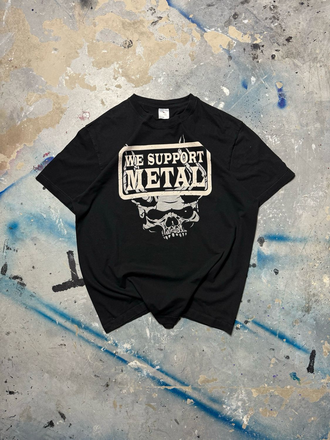 Koszulka We Support Metal Skull Tee Black L