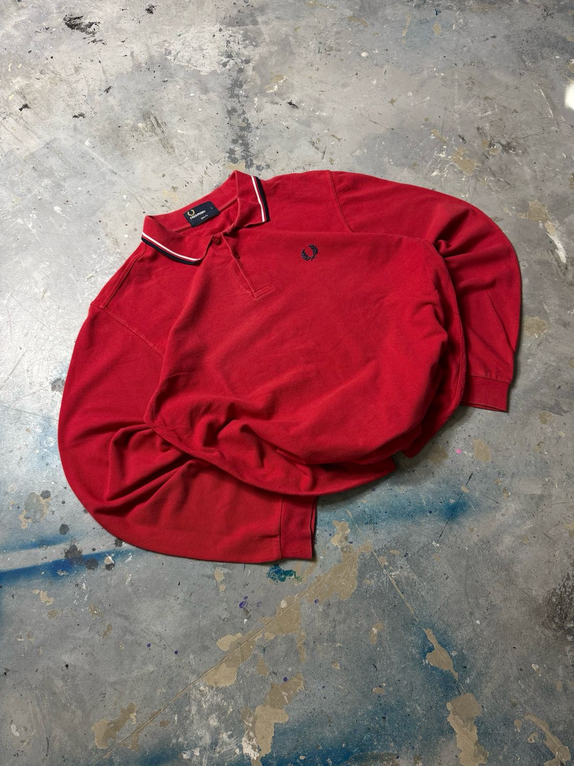 Bluza Fred Perry Polo Long Red M