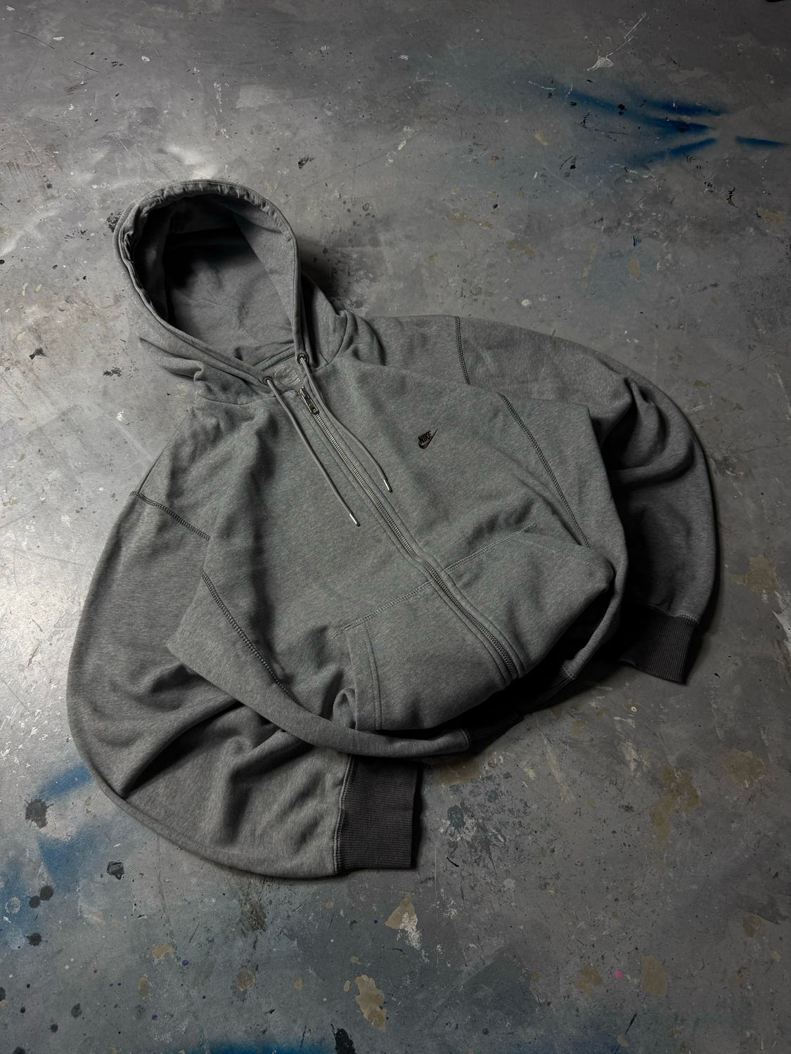 Bluza Nike Basic Logo Zip Hoodie Gray L