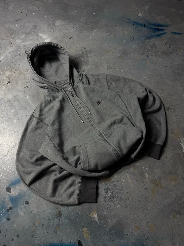 Bluza Nike Basic Logo Zip Hoodie Gray L