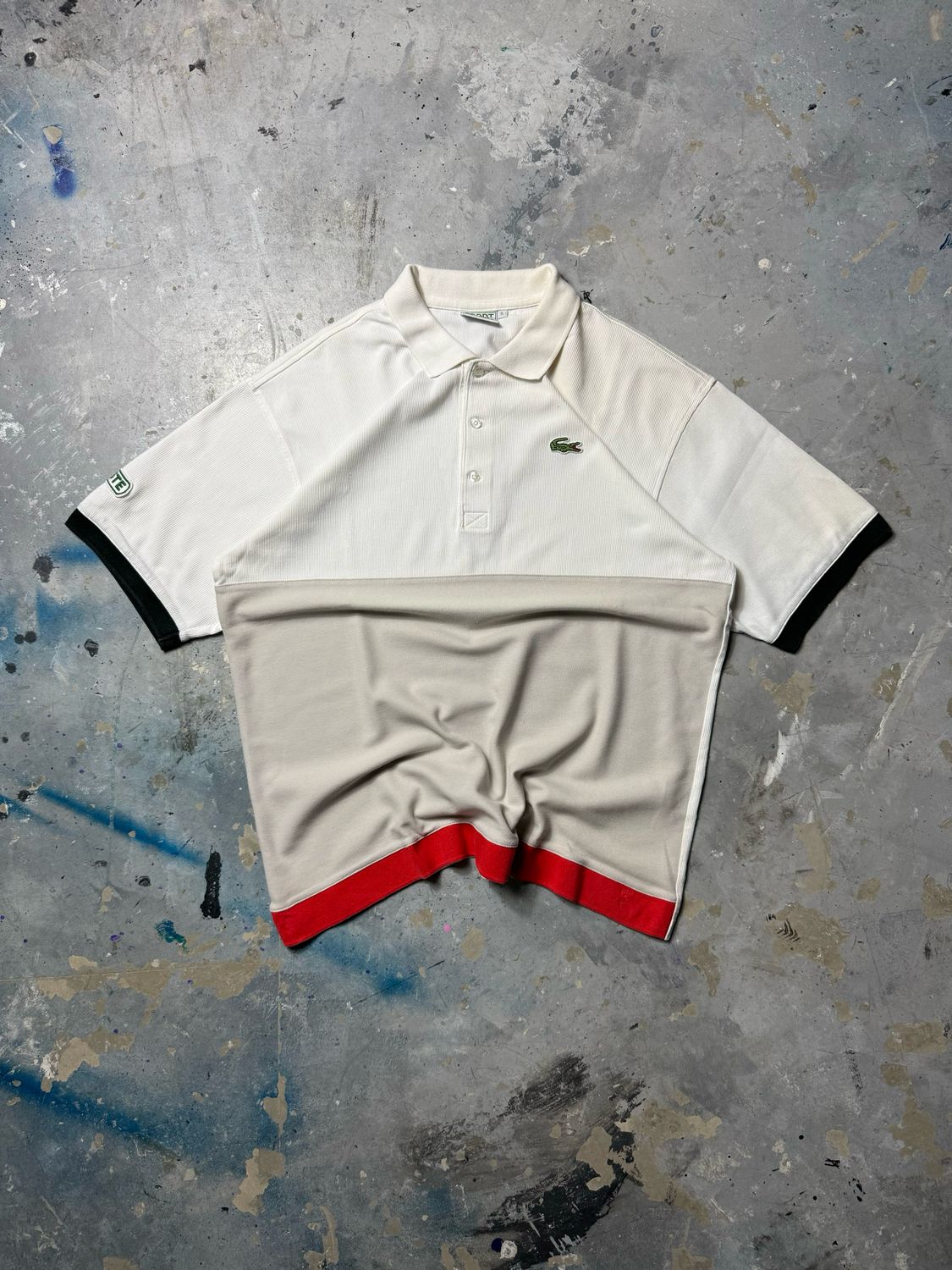 Koszulka Lacoste Sport 90s Cre/Panel Polo White L