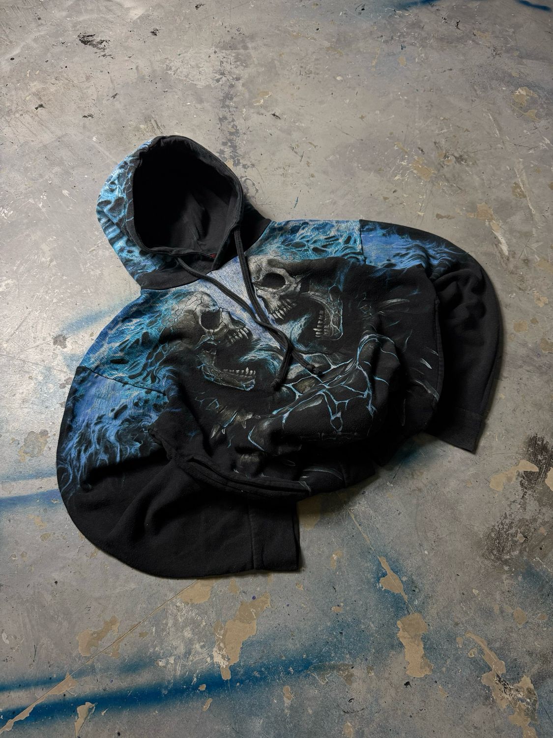 Bluza Spiral Skeletons Full-Print Hoodie Black M