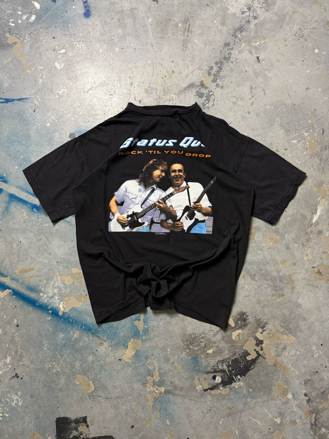Koszulka Status Quo 1991 Rock Til You Drop Tee Black L