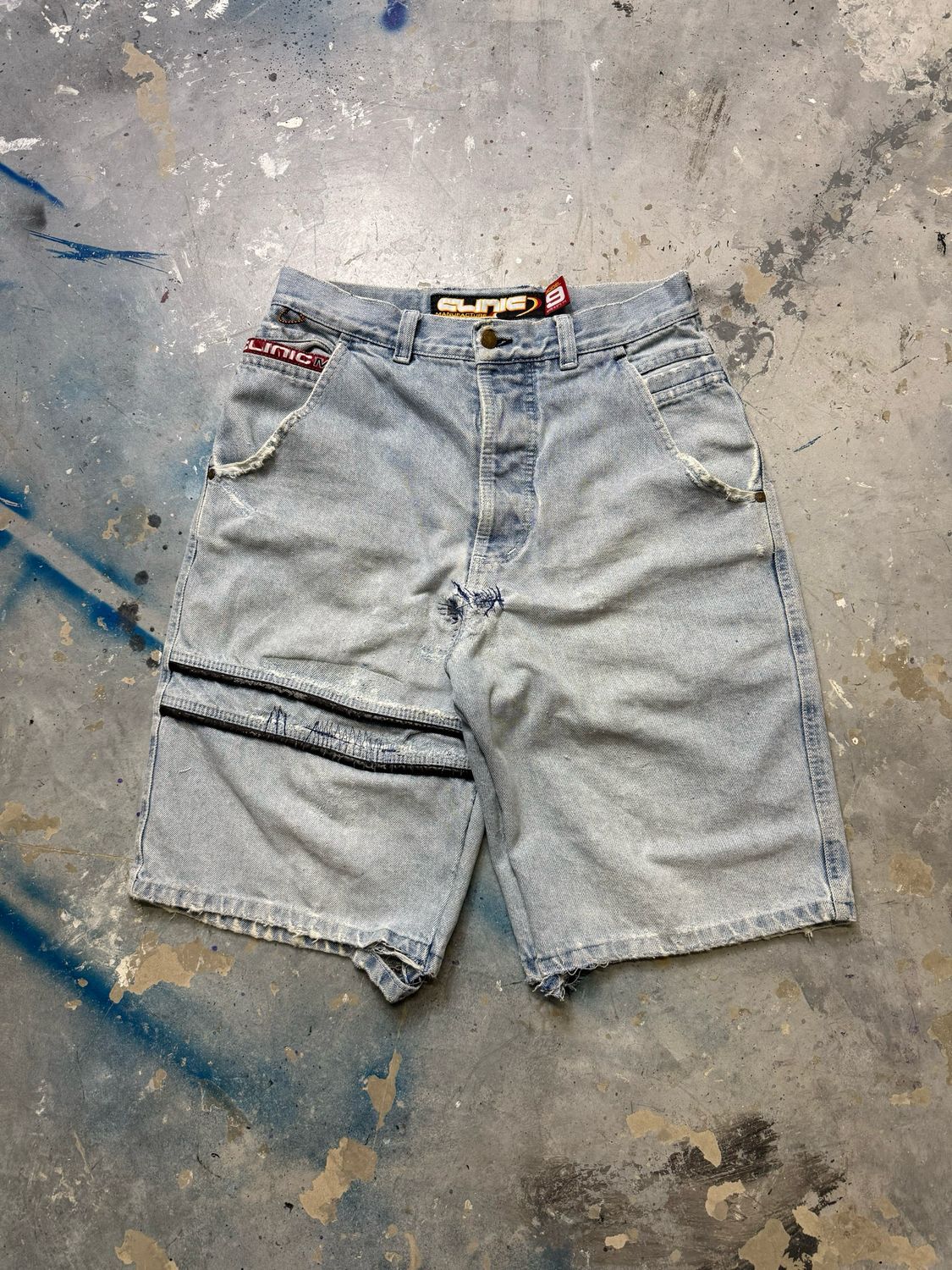 Spodnie Clinic Manufacture Denim Shorts Light-Blue