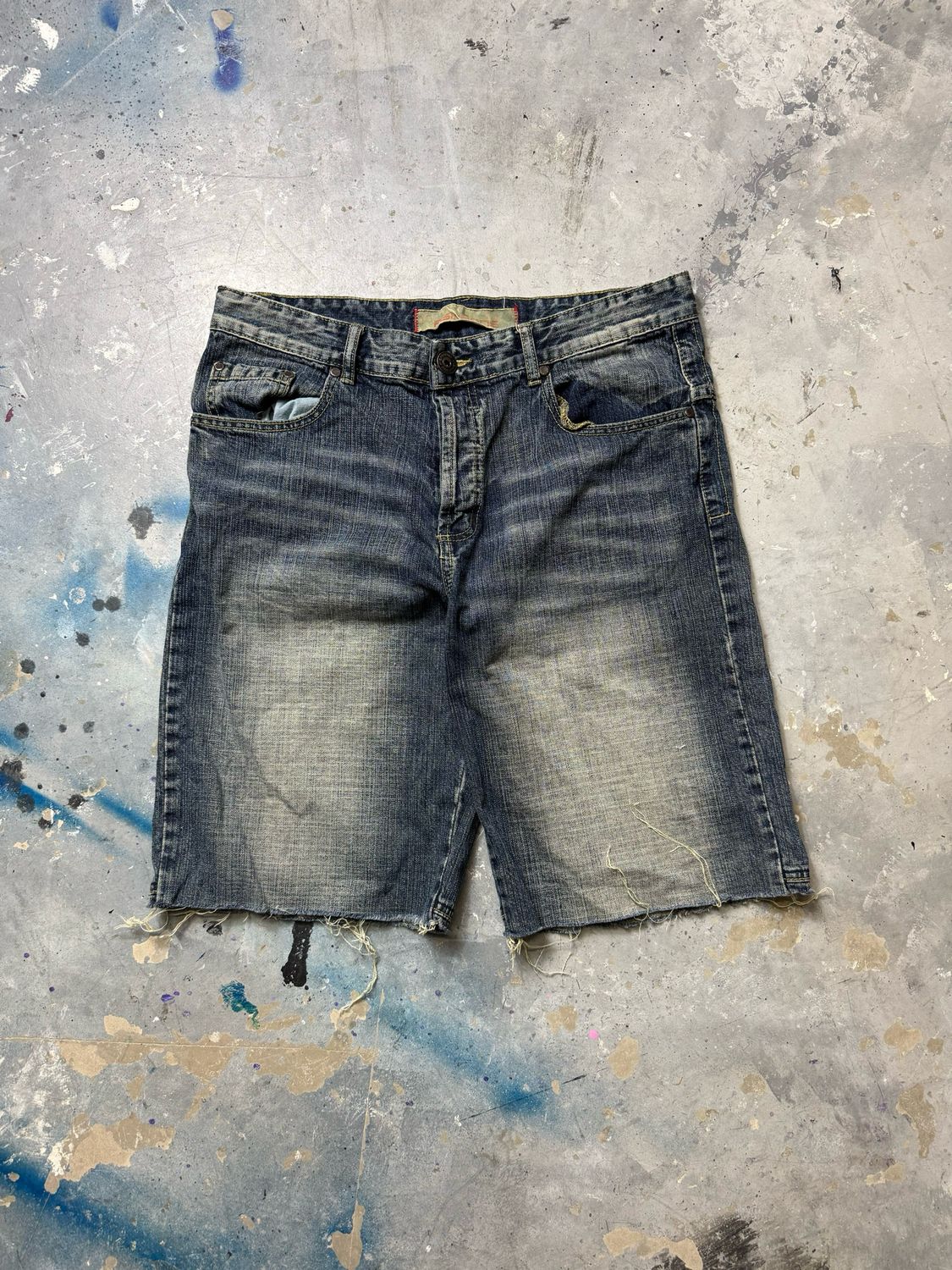 Spodnie Fishbone Denim Shorts Navy