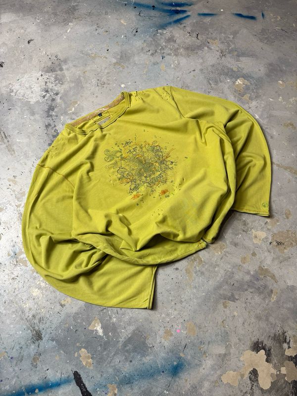 Bluza FatFace Life&#39;s Out There Distressed Long Green L