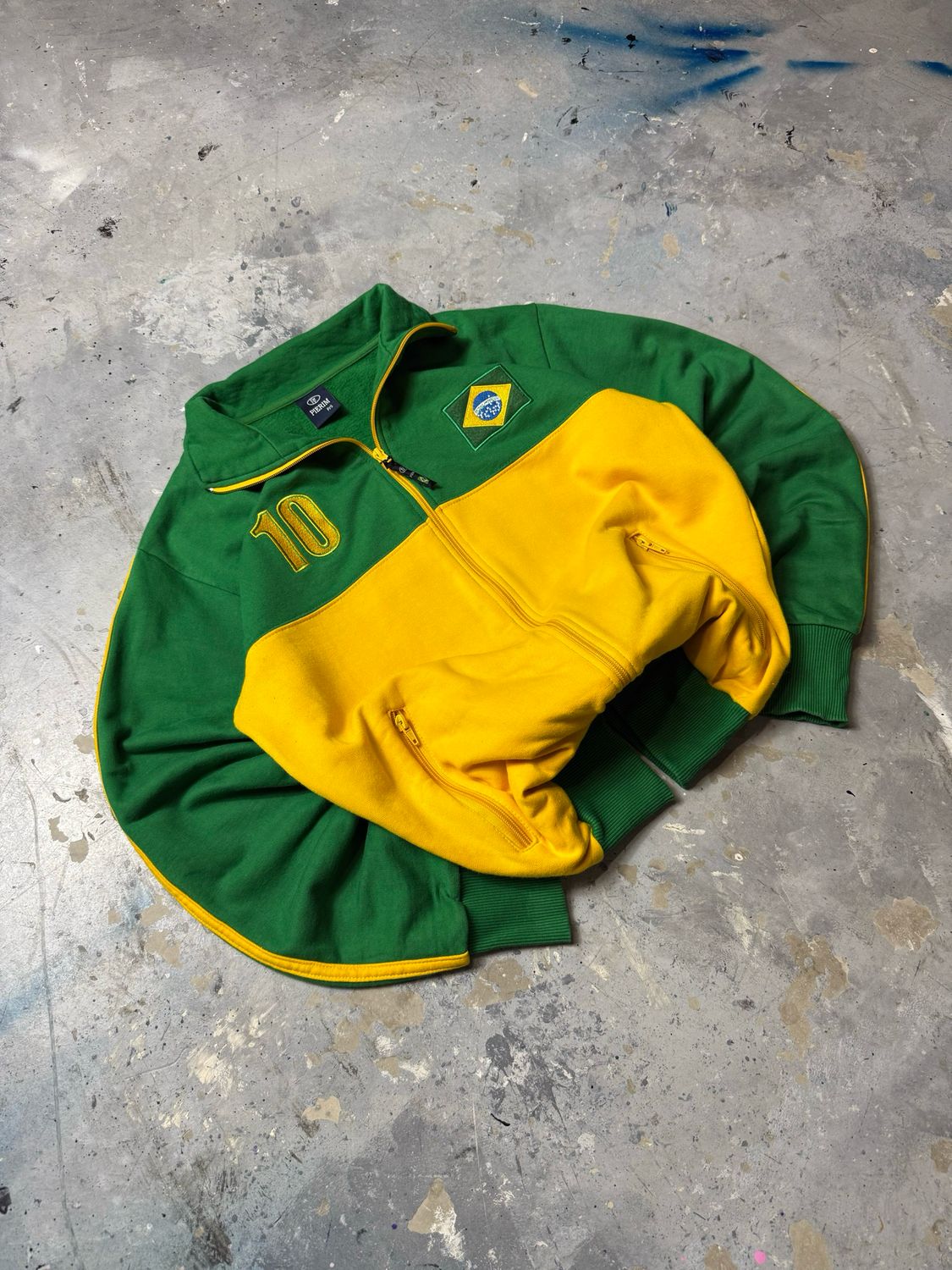 Bluza Pierim Brasil Flag 10 Zipper Green M