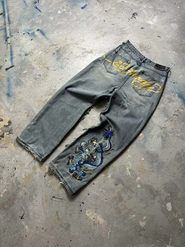 Spodnie Ed Hardy Dragons 30/32 Jeans Blue