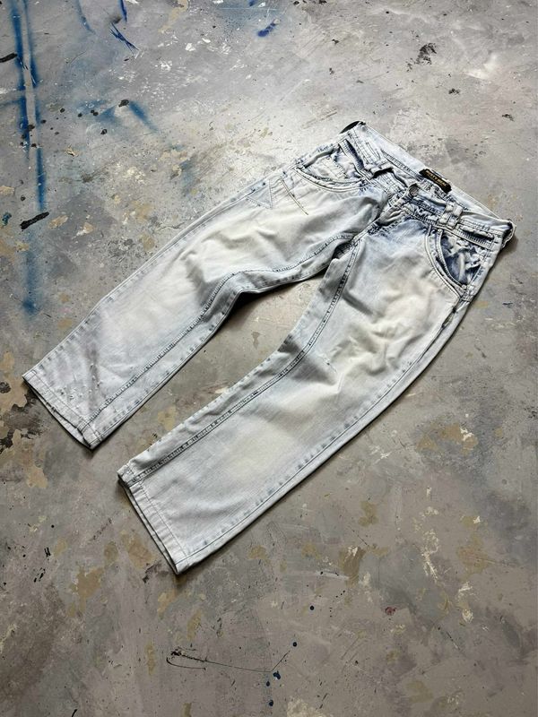 Spodnie Rusty Neal Distressed 34/34 Jeans Light-Blue