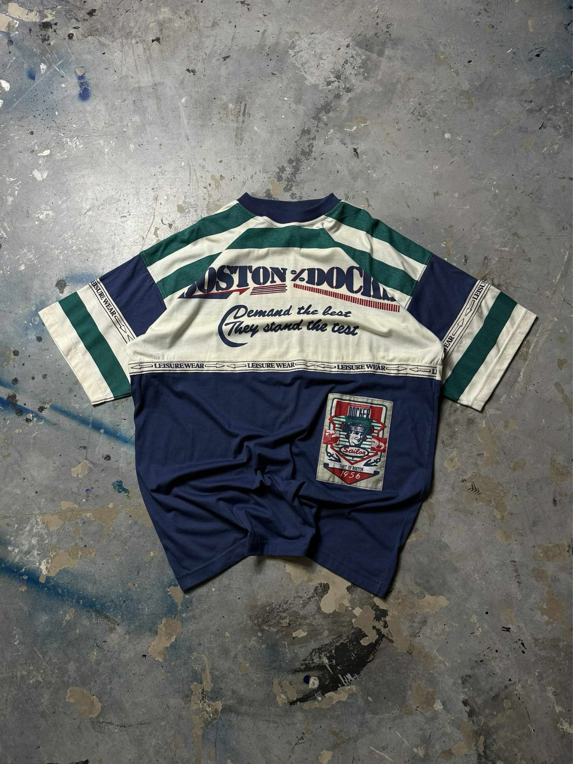 Koszulka New Fast 90s Boston Docks Tee White/Navy XL