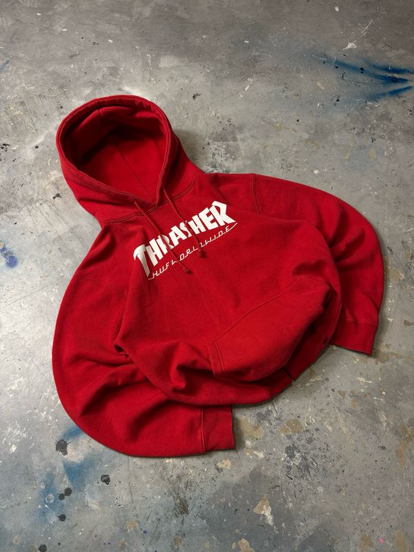 Bluza Thrasher x HUF Hoodie Red M
