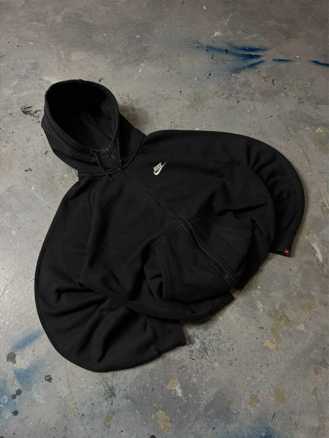 Bluza Nike Basic Logo Zipper Washed Black L